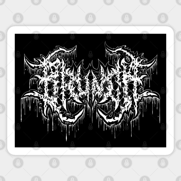 Brunch - Death Metal Logo Sticker by Brootal Branding